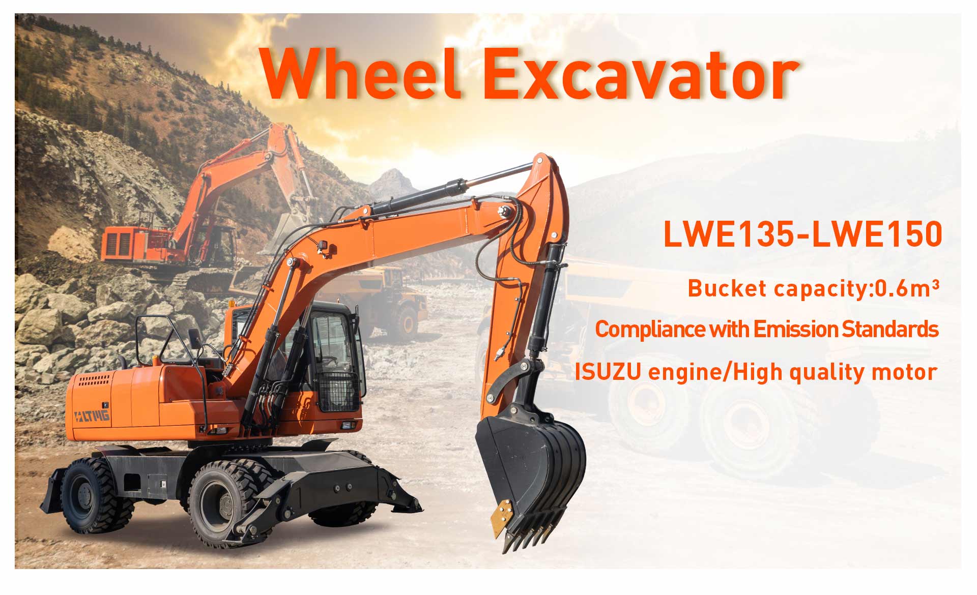 21ton wheeled excavator wheeled