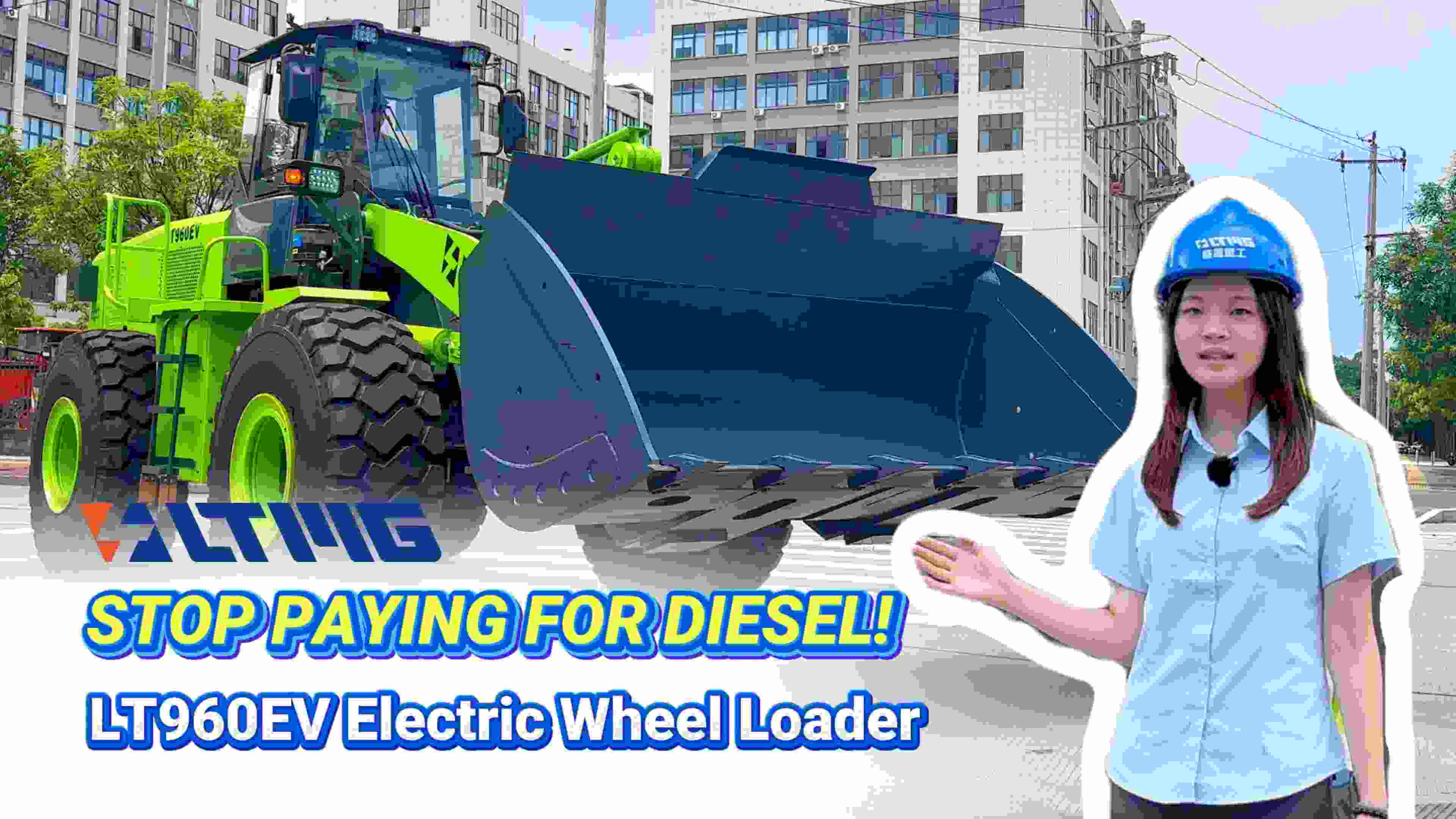 Schluss mit den Dieselkosten! Sehen wir uns den Radlader LT960EV an.